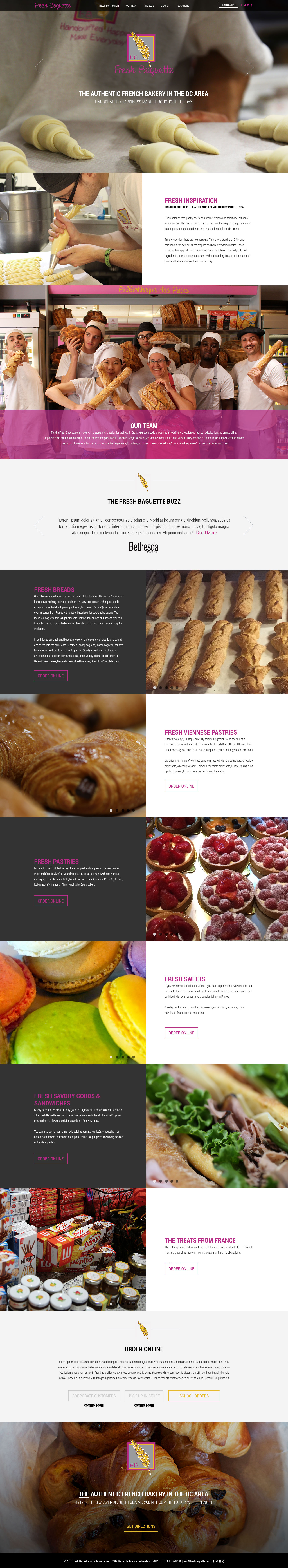 Twig portfolio project - Fresh Baguette
