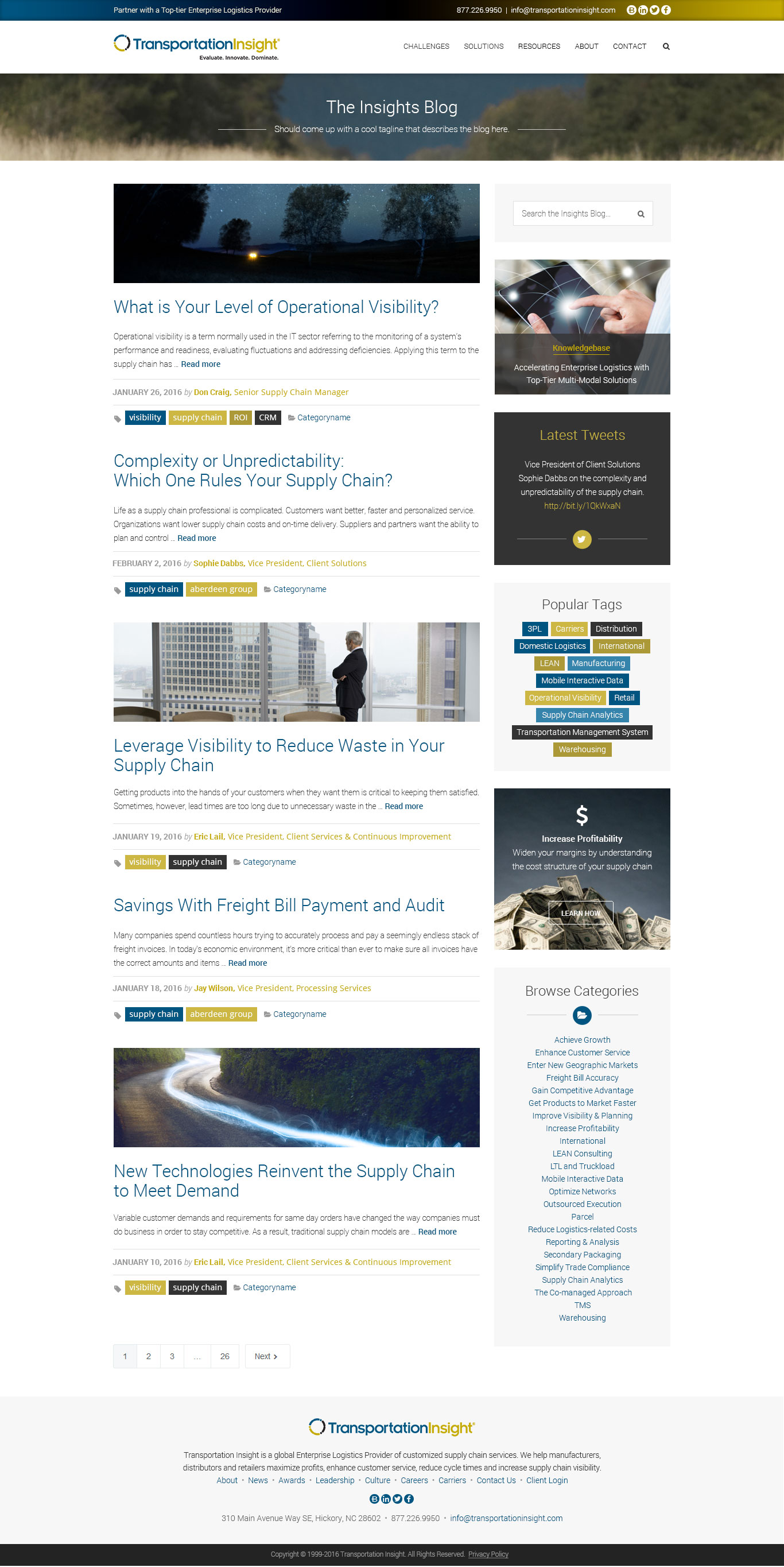 Twig portfolio project - Transportation Insight