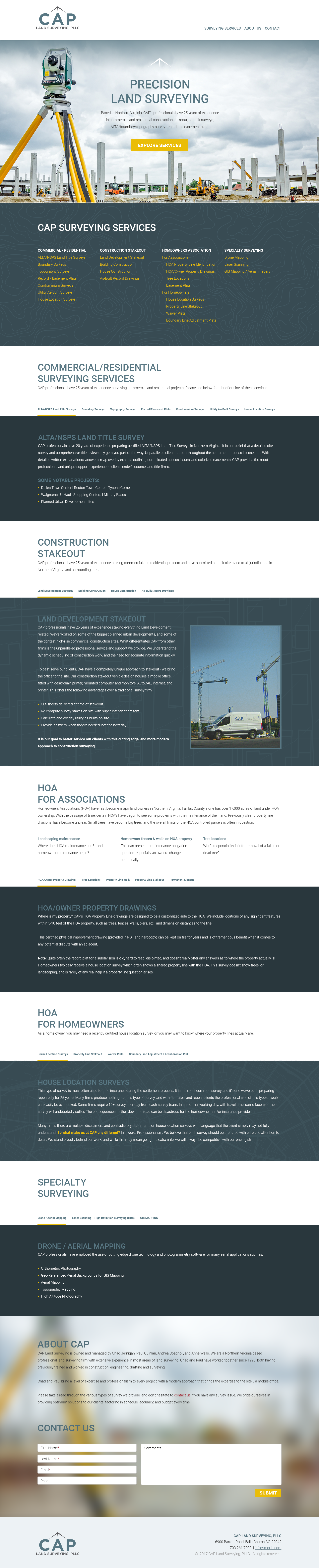 Twig Portfolio Project - CAP Land Surveying